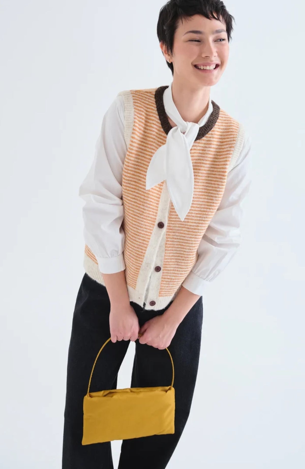 Stripe Cardi Vest