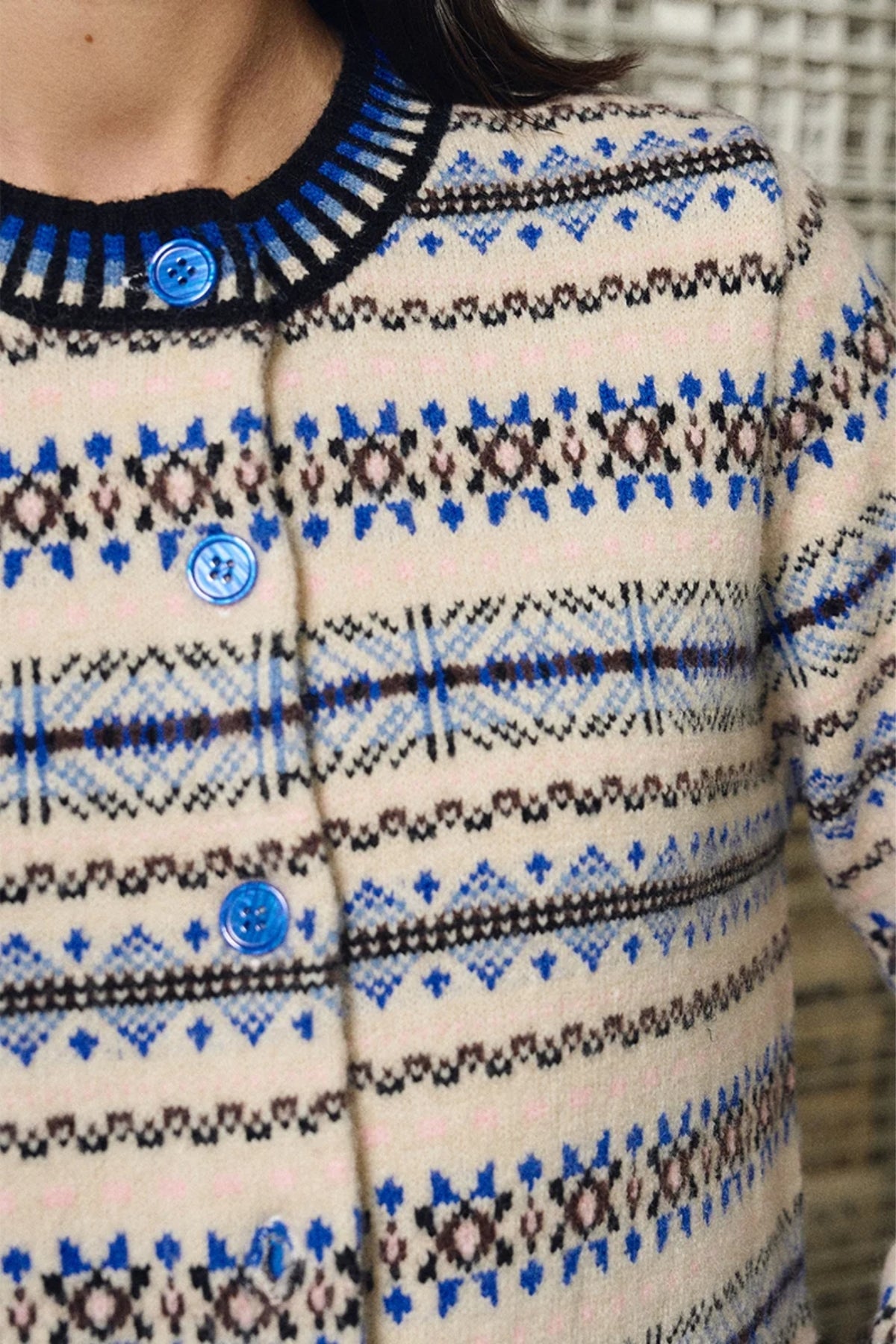 Tibetan Pattern Cardigan