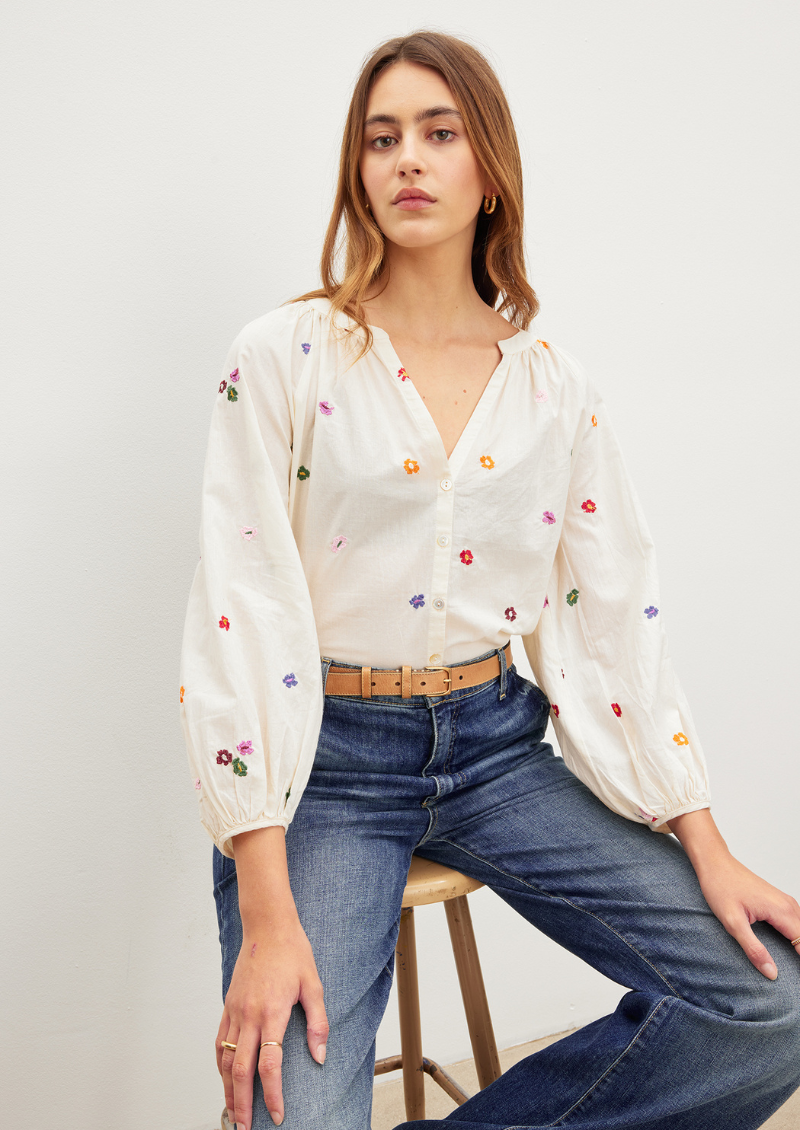 Aretha Embroidery Top