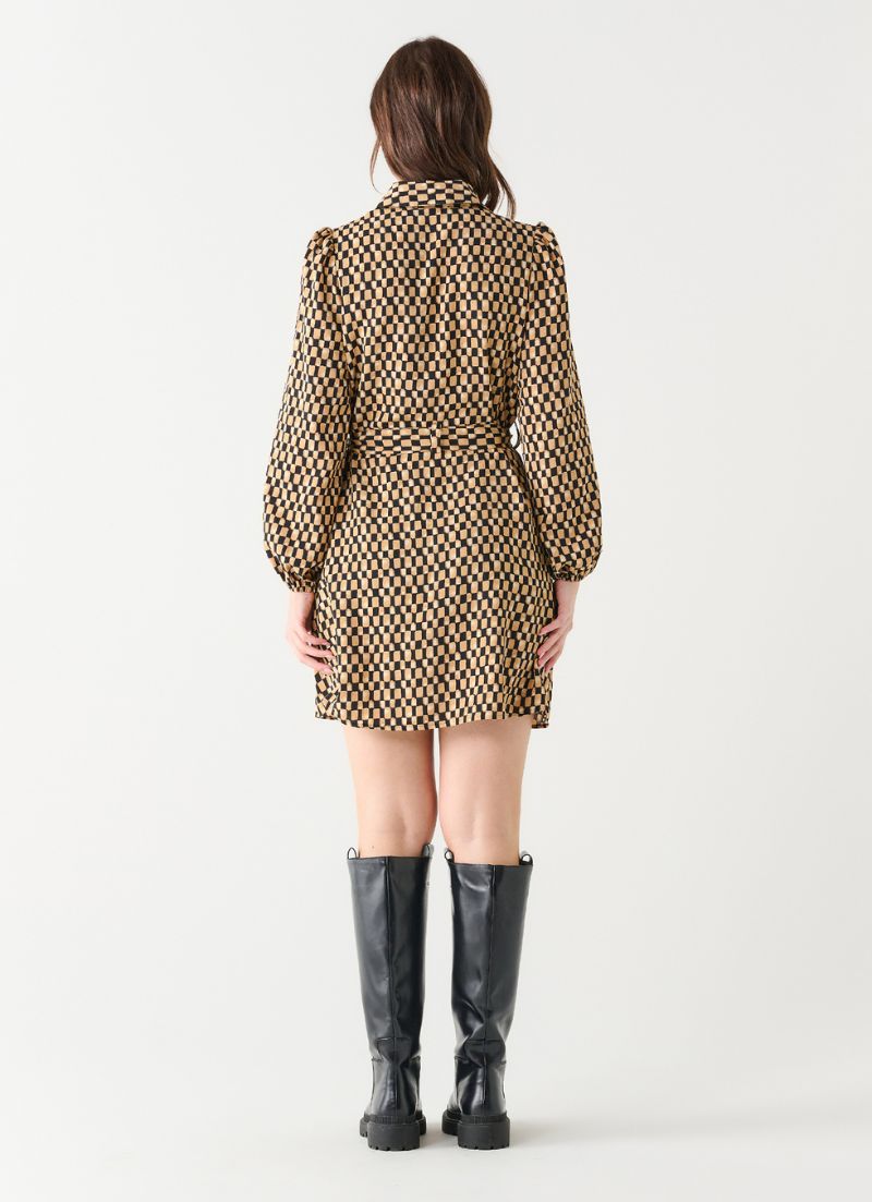 Satin Shirt Dress