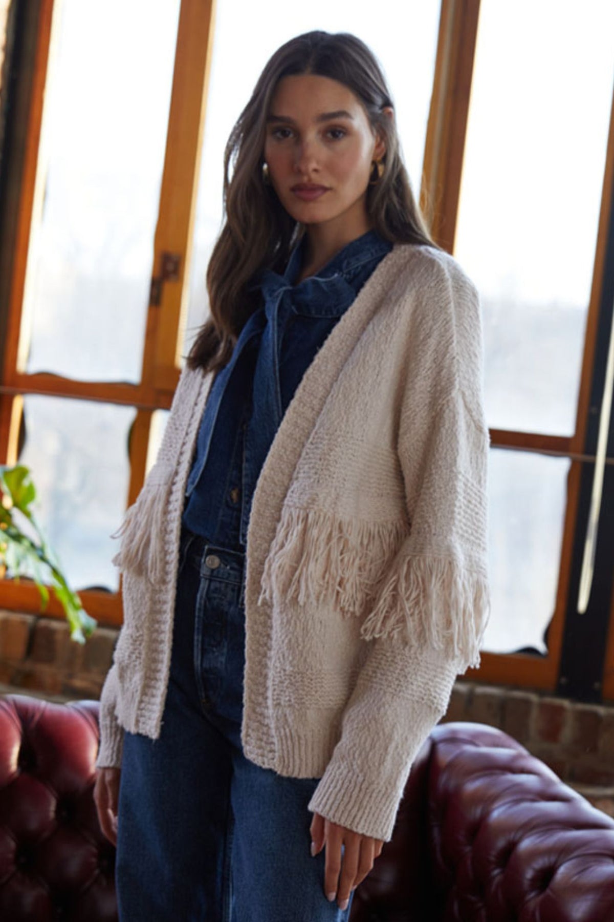 Fringe Oversized Cardigan
