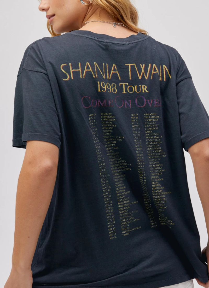 Shania Twain Come On sur le t-shirt Tour Merch 1988