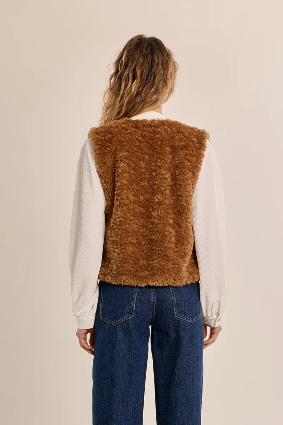 Faux Sheepskin Vest