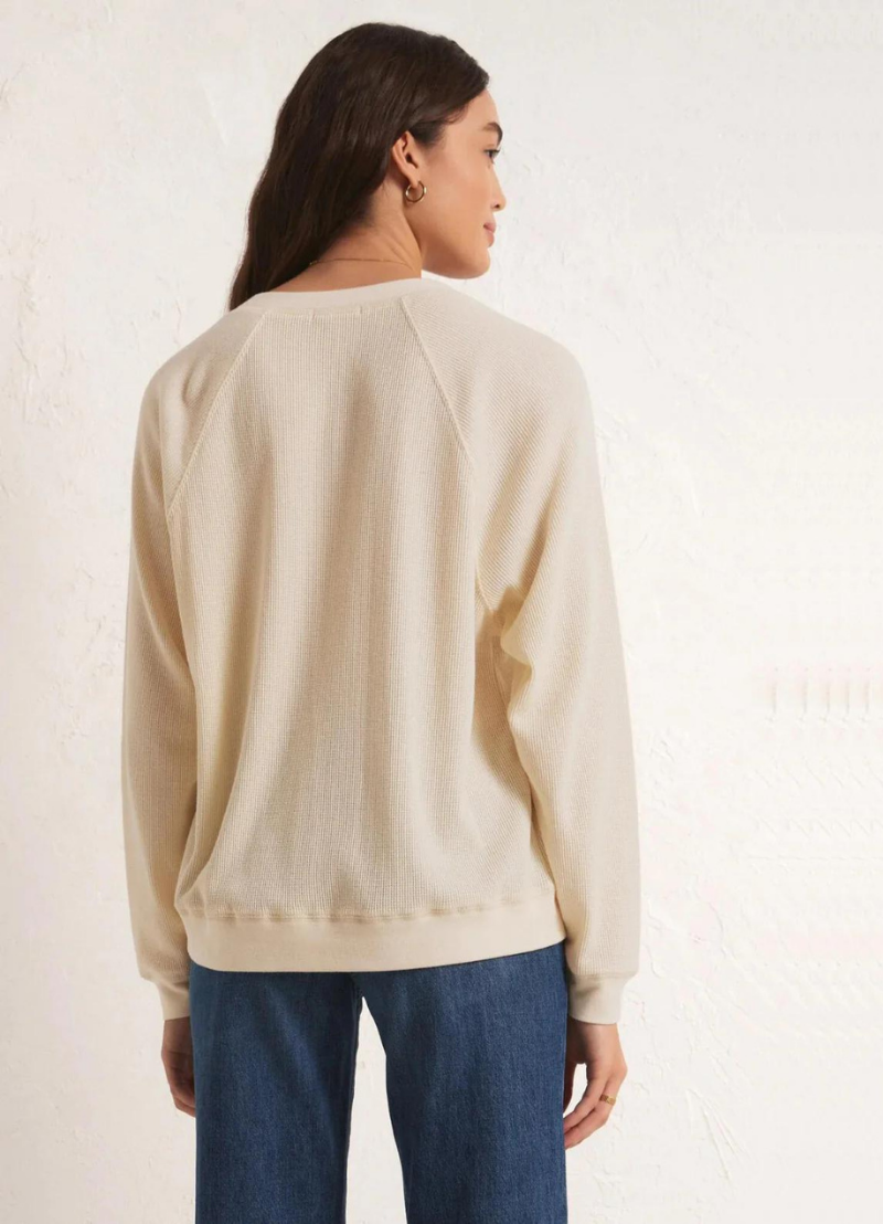 Haut gaufré à col en V Arlo