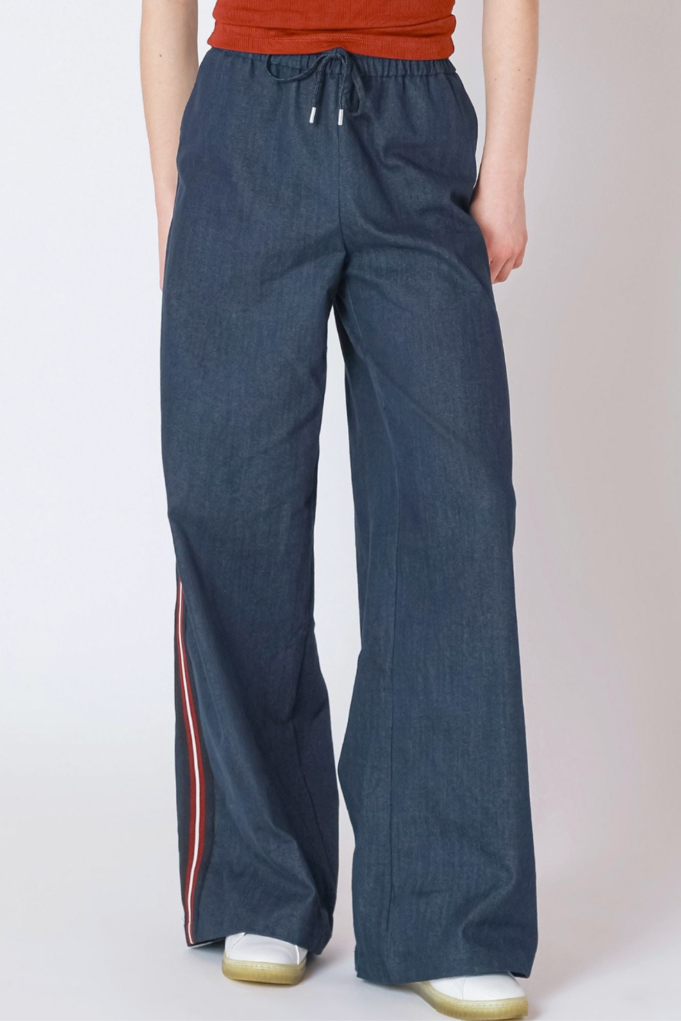 Side Stripe Wide Leg Jean