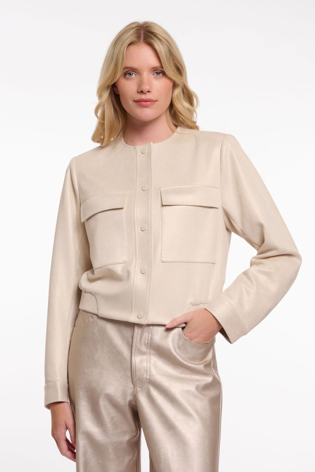 Hevi Cropped Bomber Jacket