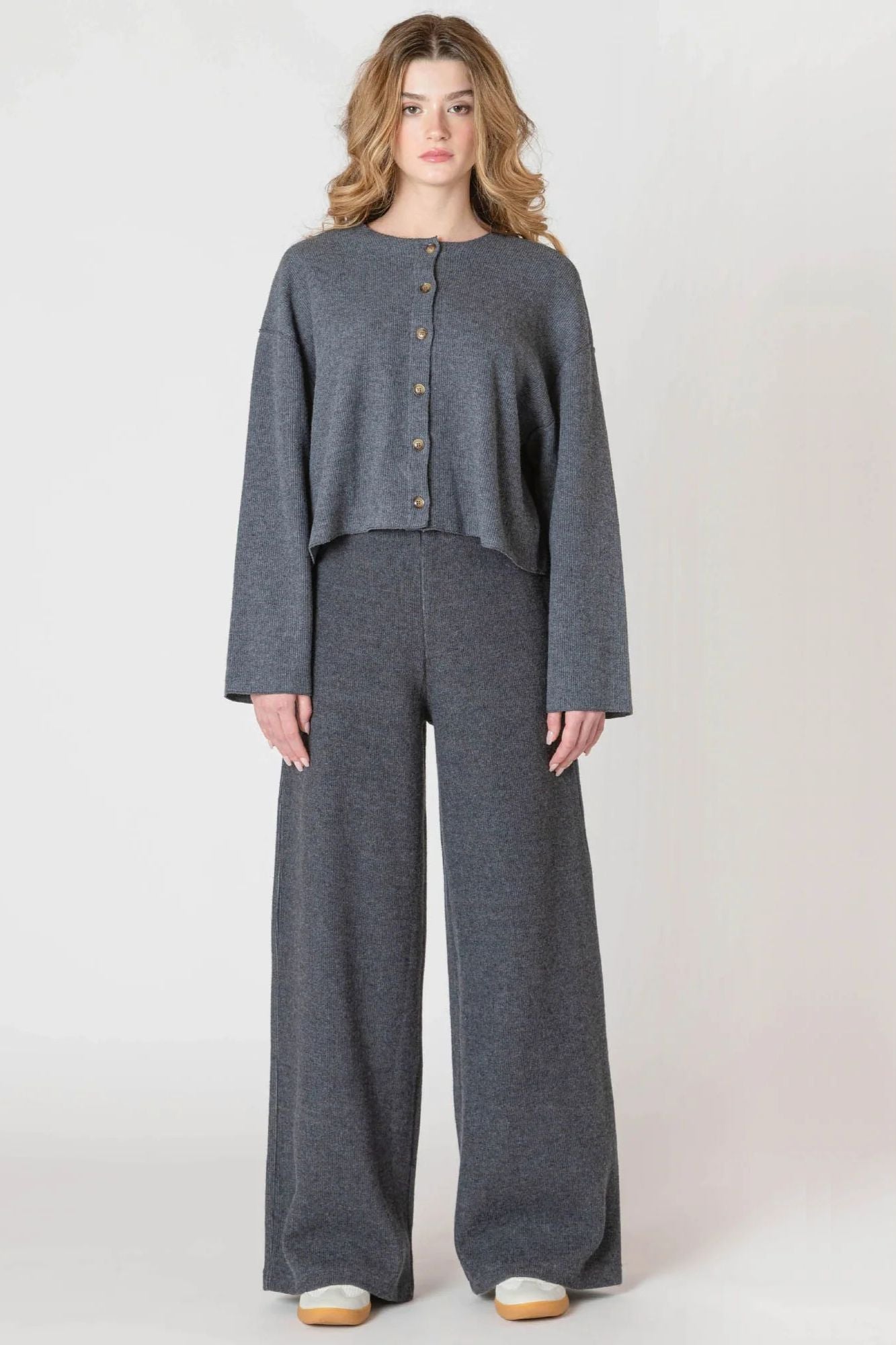 Wide Leg Ribbed Pant