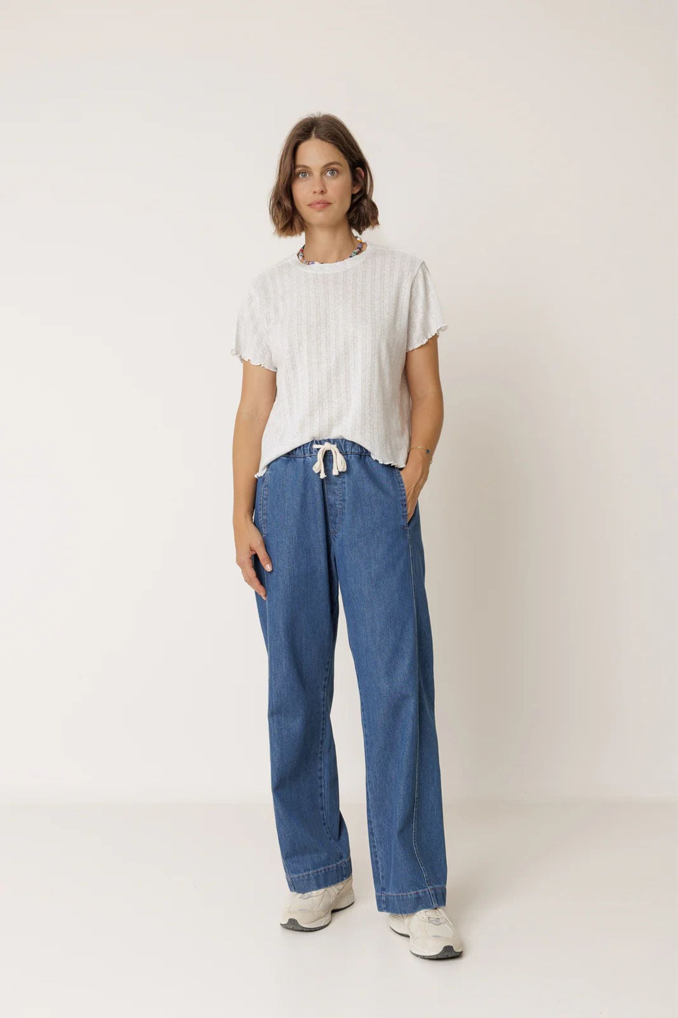 Cropped Rib Shirt