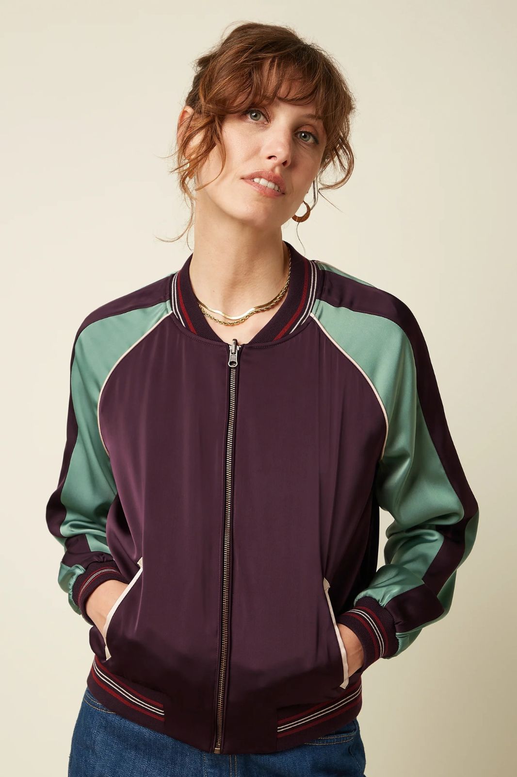 Satin Bomber Jacket