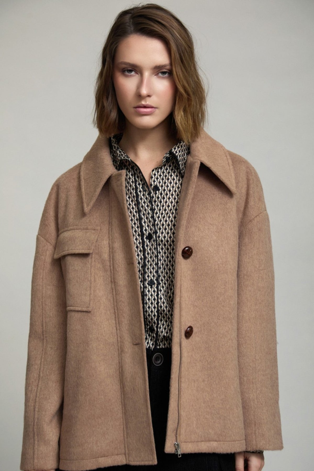Wool Overshirt Jacket