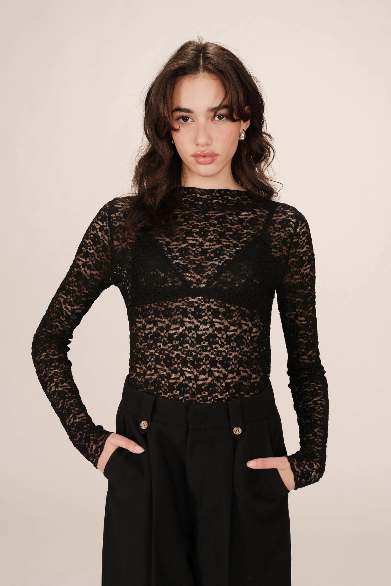 Shady Stretch Lace T-shirt