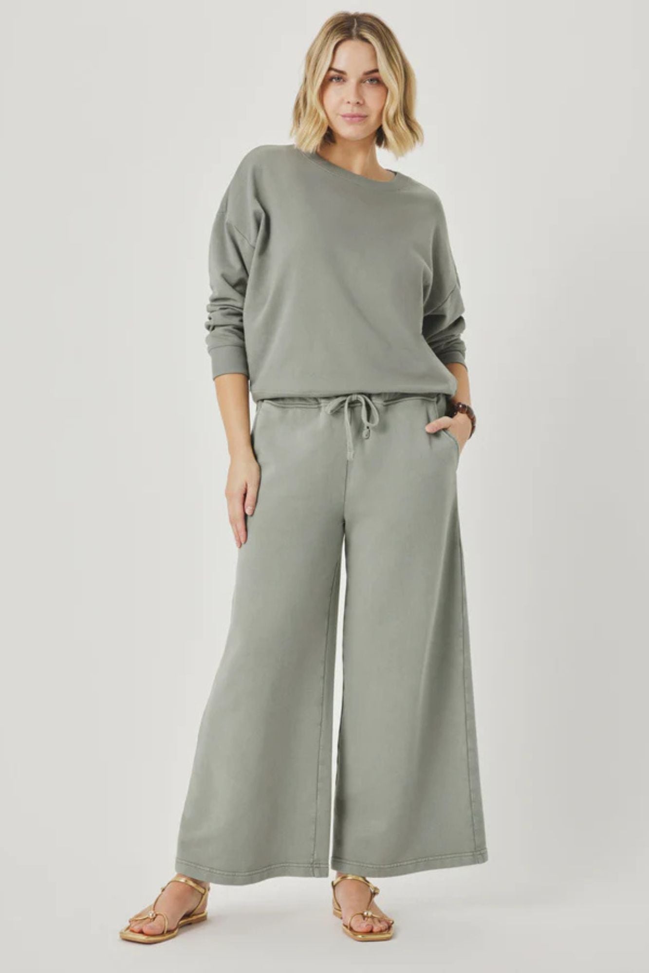 Greta Terry Crop Pant