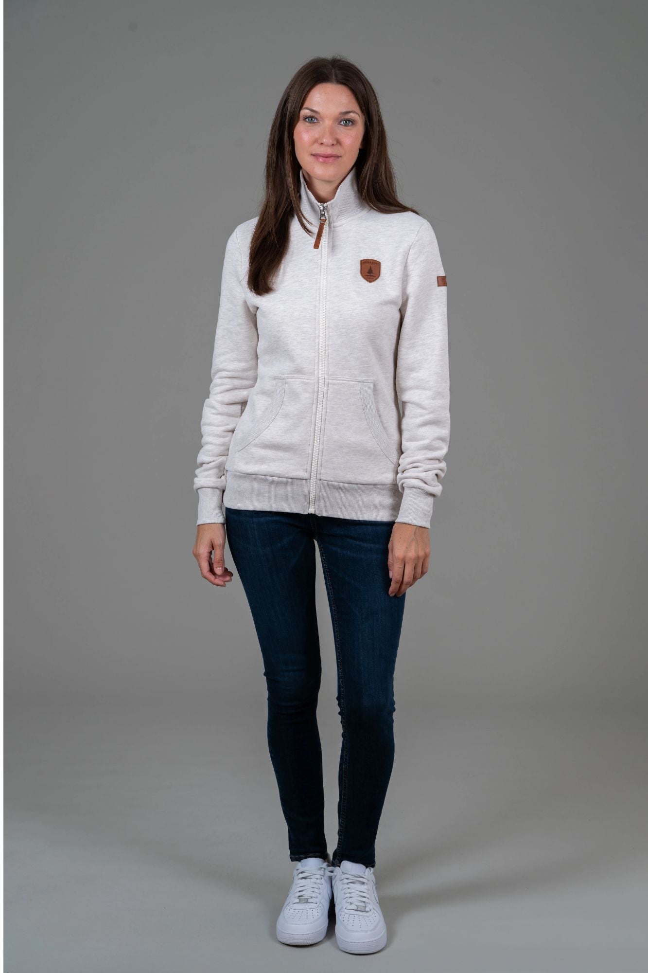 Marla Full-Zip Rib Neck Sweashirt