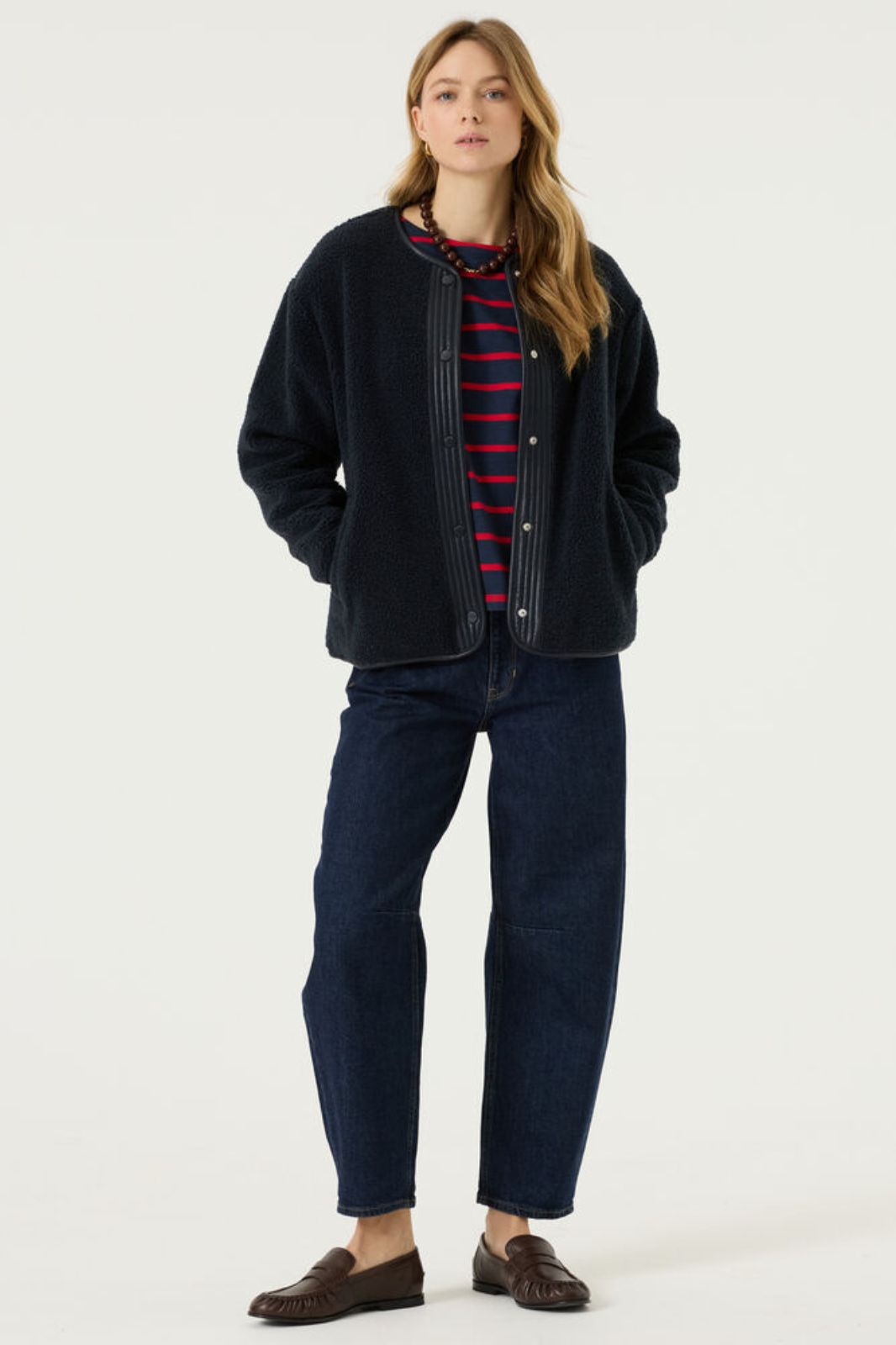 Dark Blue Teddy Jacket