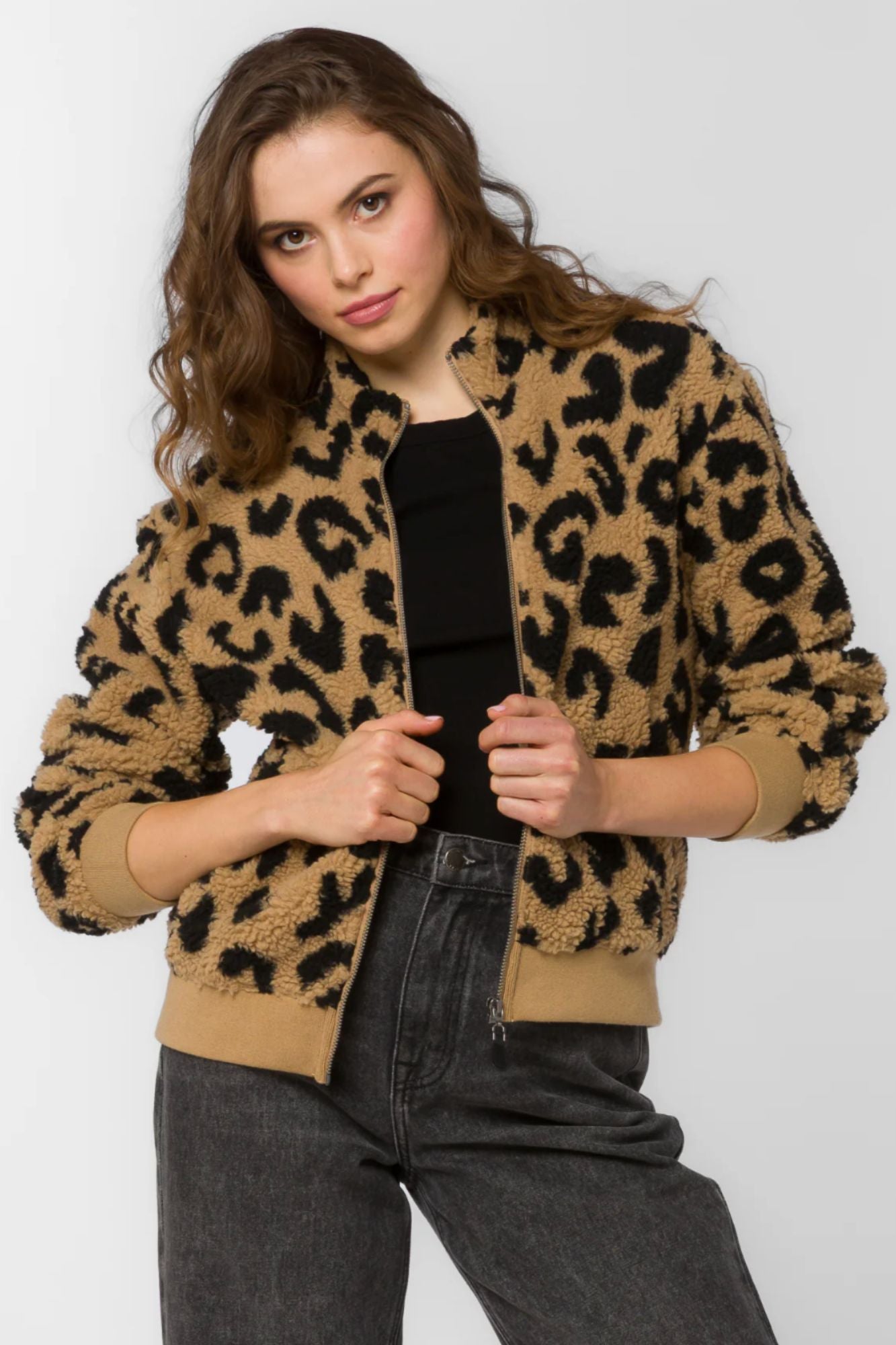 Aggie Cheetah Fuzz Jacket