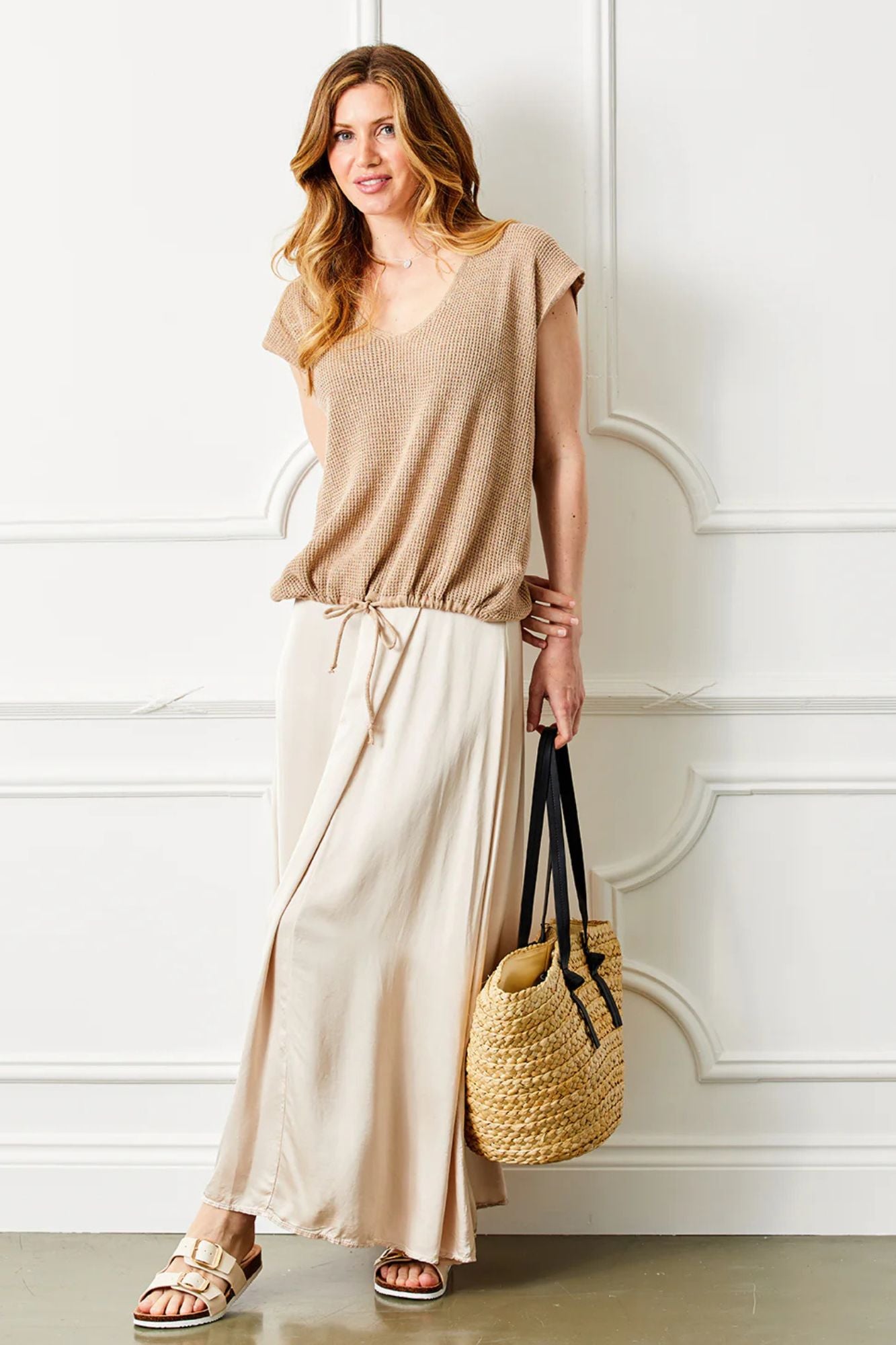 Grenada Satin Floaty Maxi Skirt