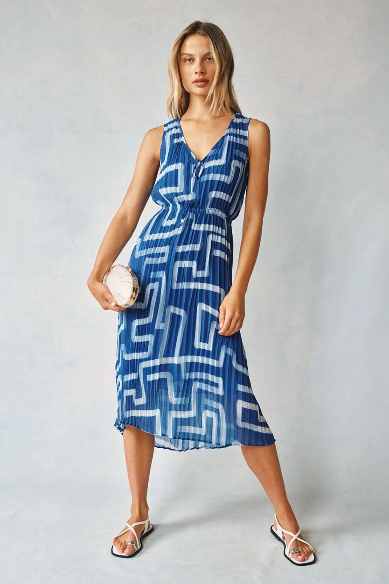 High Low Pleated Dress