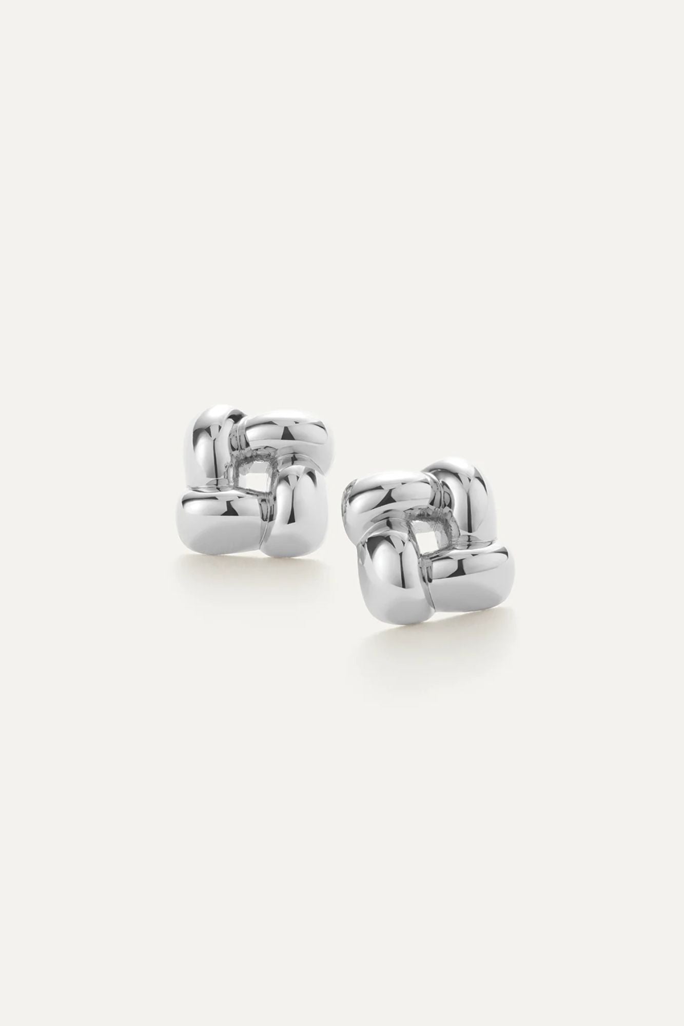 Small Woven Square Earrings