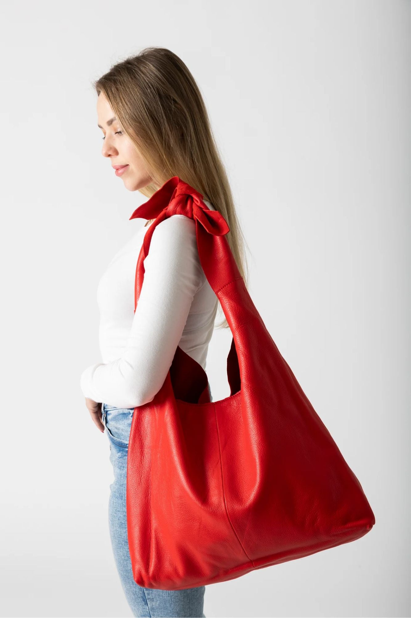 Knot Leather Shoulder Bag