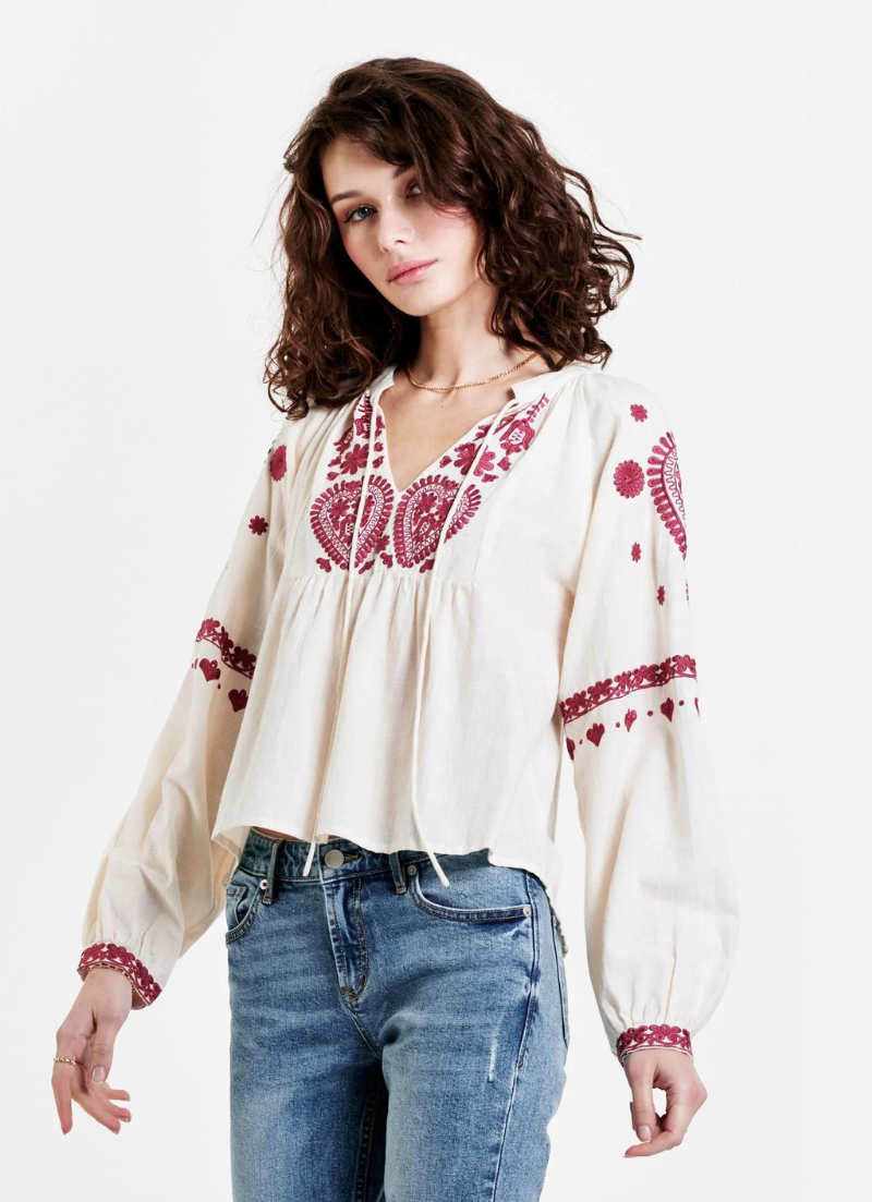Natalia Embroidery Detail Top