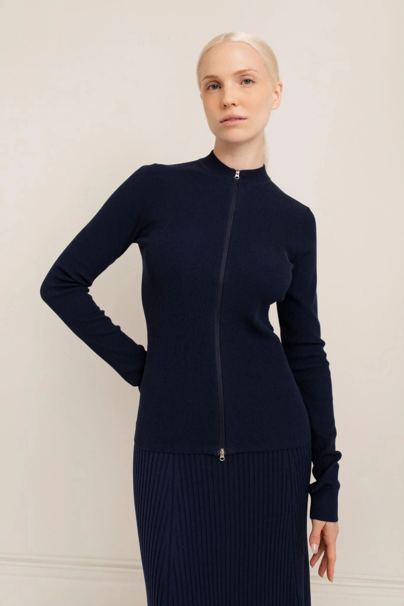 Gabrielle Rib Zip Jacket