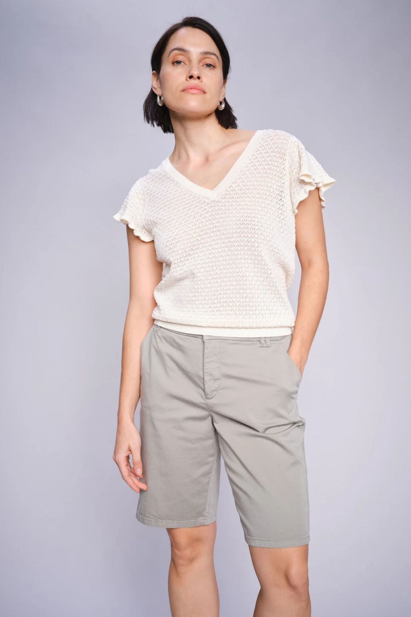 Ganna Pattern V-Neck Knit