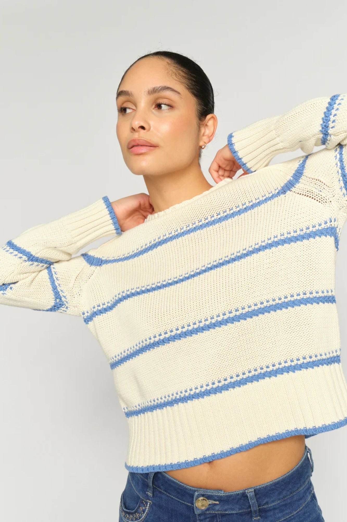 Rola Bine Stripe Crewneck Knit