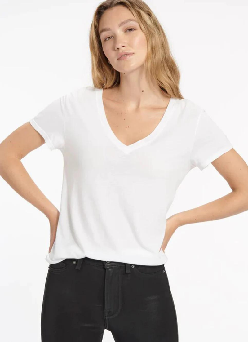 T-shirt en jersey à col en V Sirene