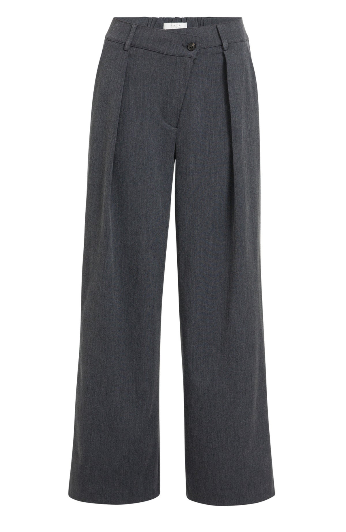 Wide Leg Assymetrical Fly Trousers