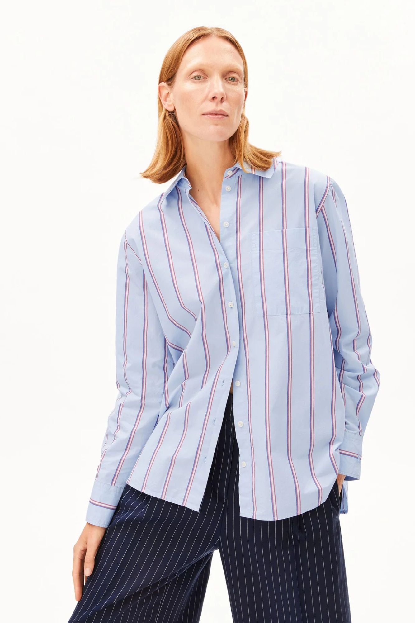 Stripe Loose Shirt Blouse