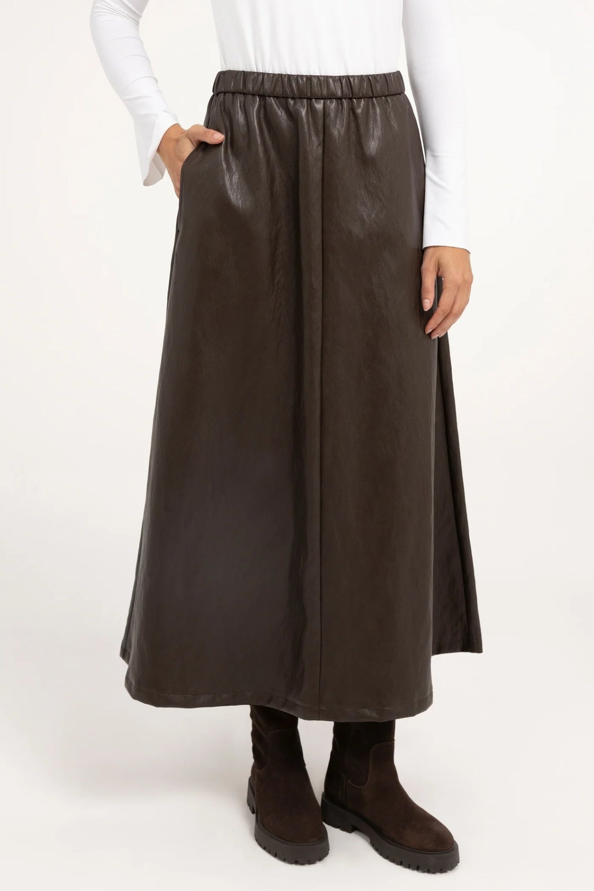 Celeste A-Line Midi Skirt