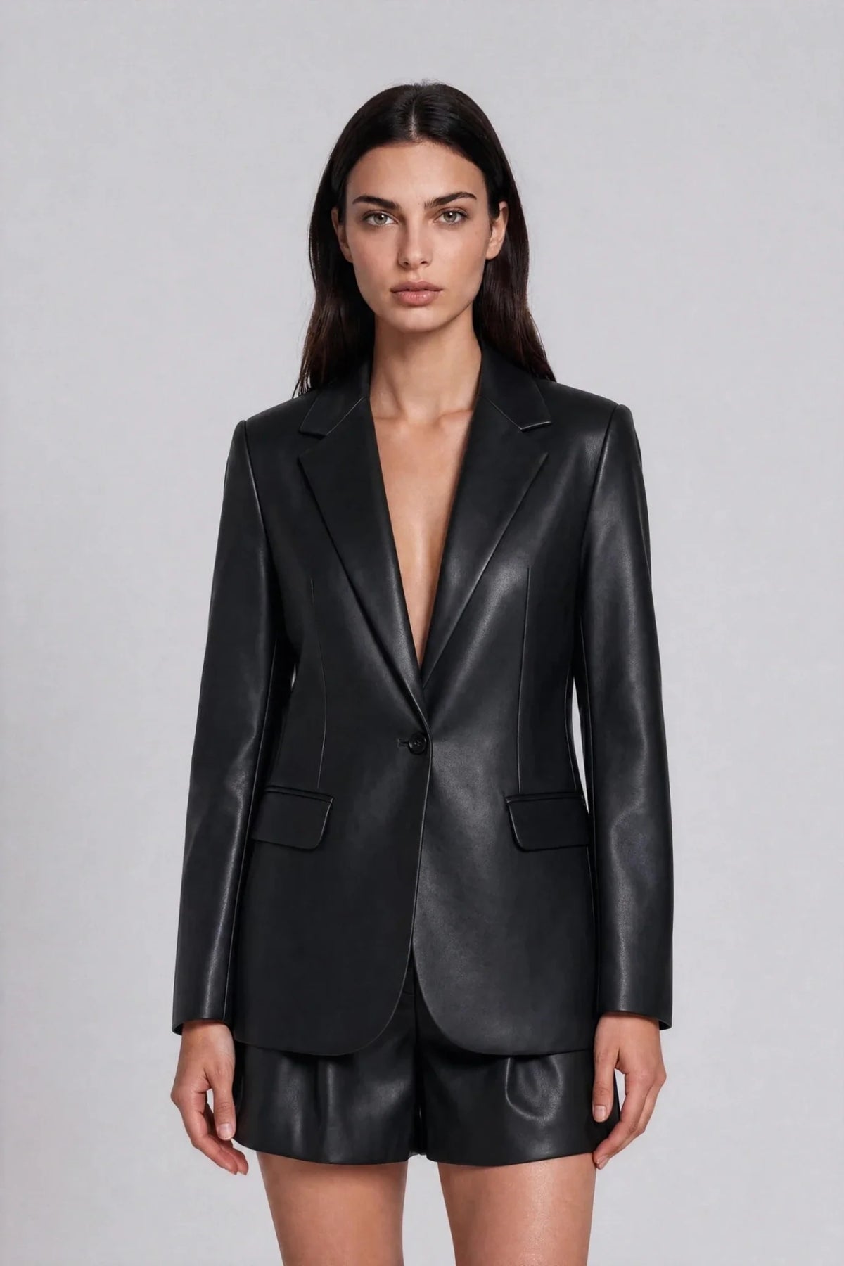 Modern Cosmopolitan Leather Bomber Jacket