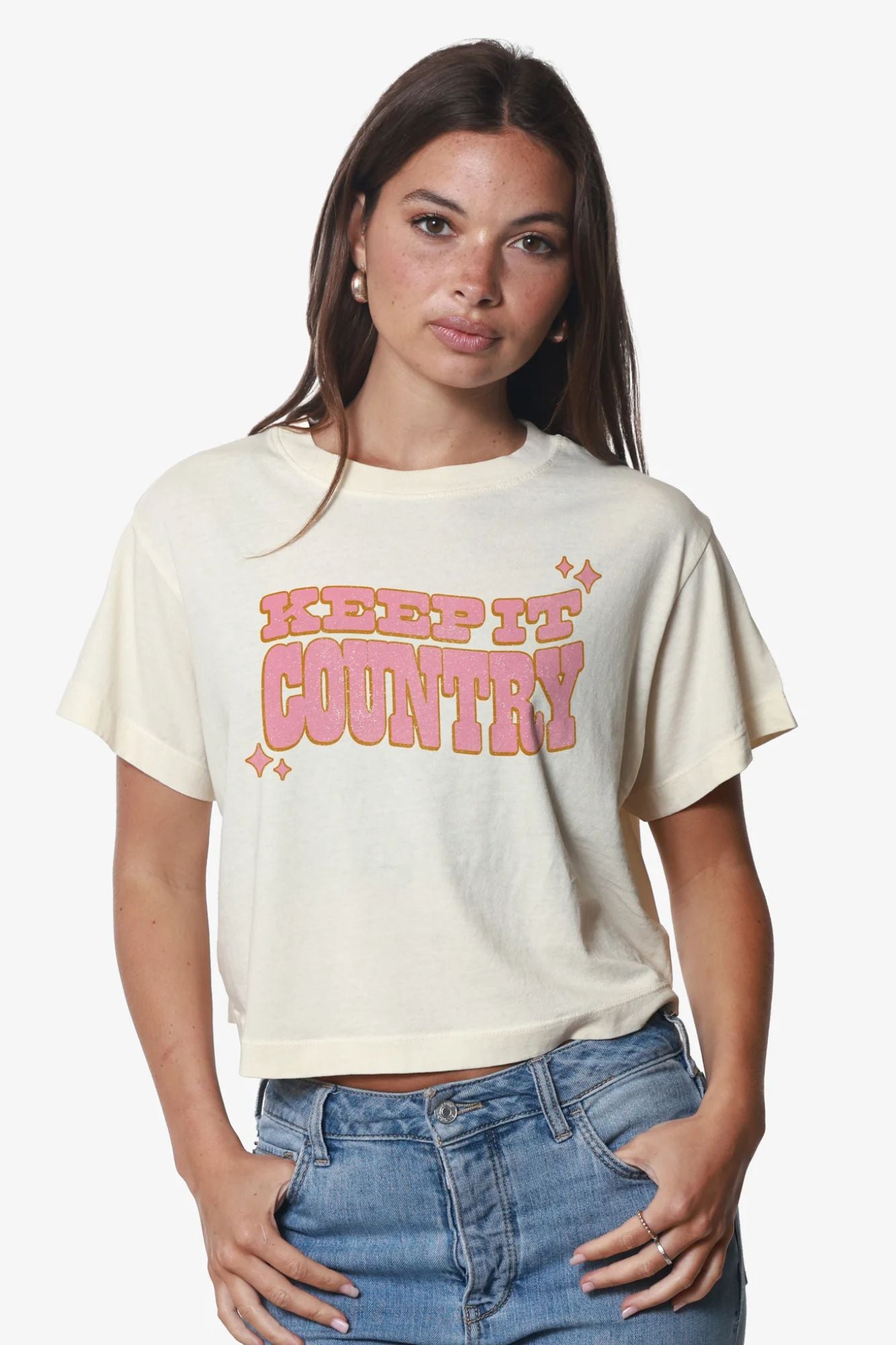 Keep It Country Oversized Crop Tee