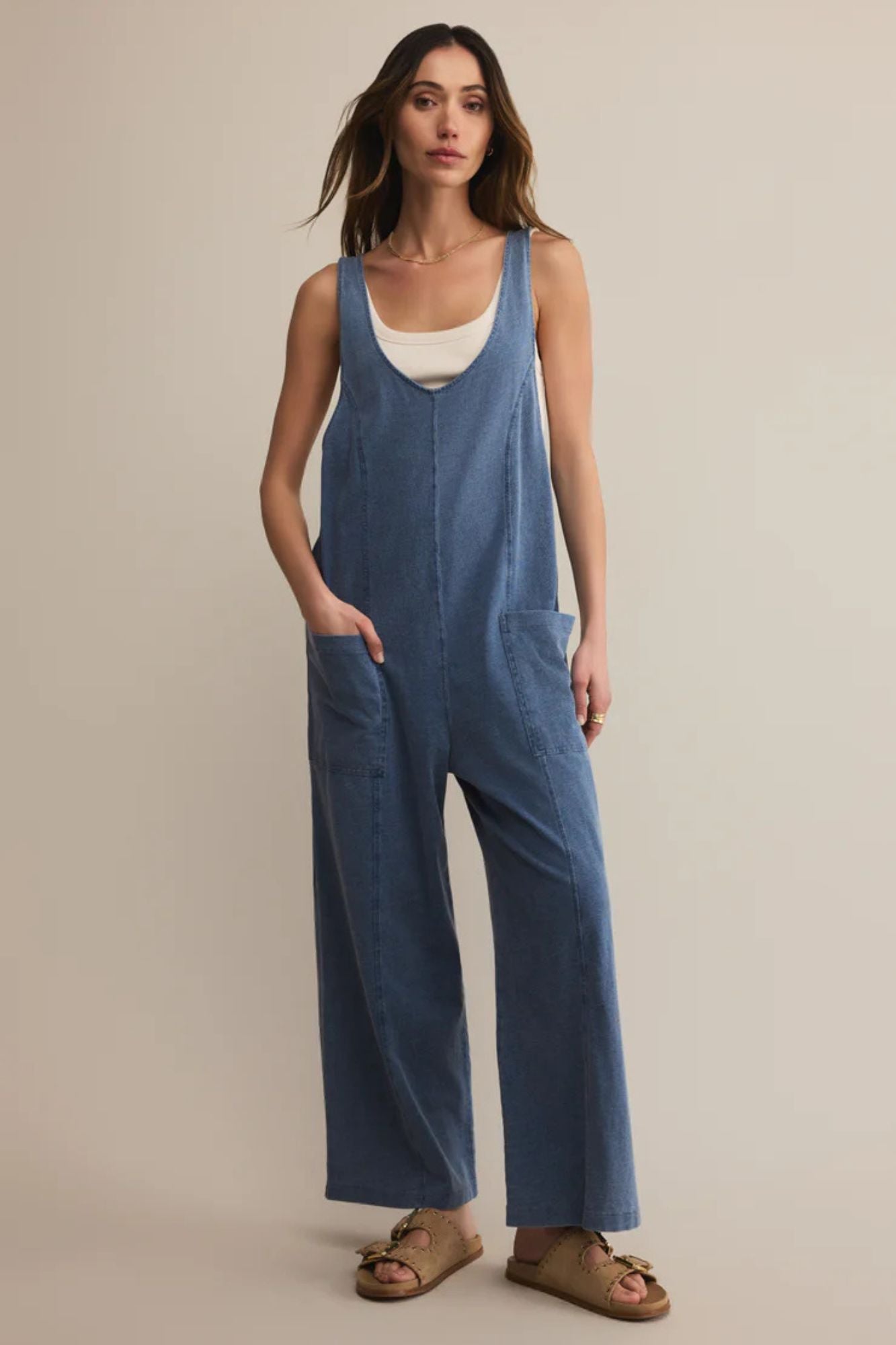 Everyday Jersey Denim Jumpsuit