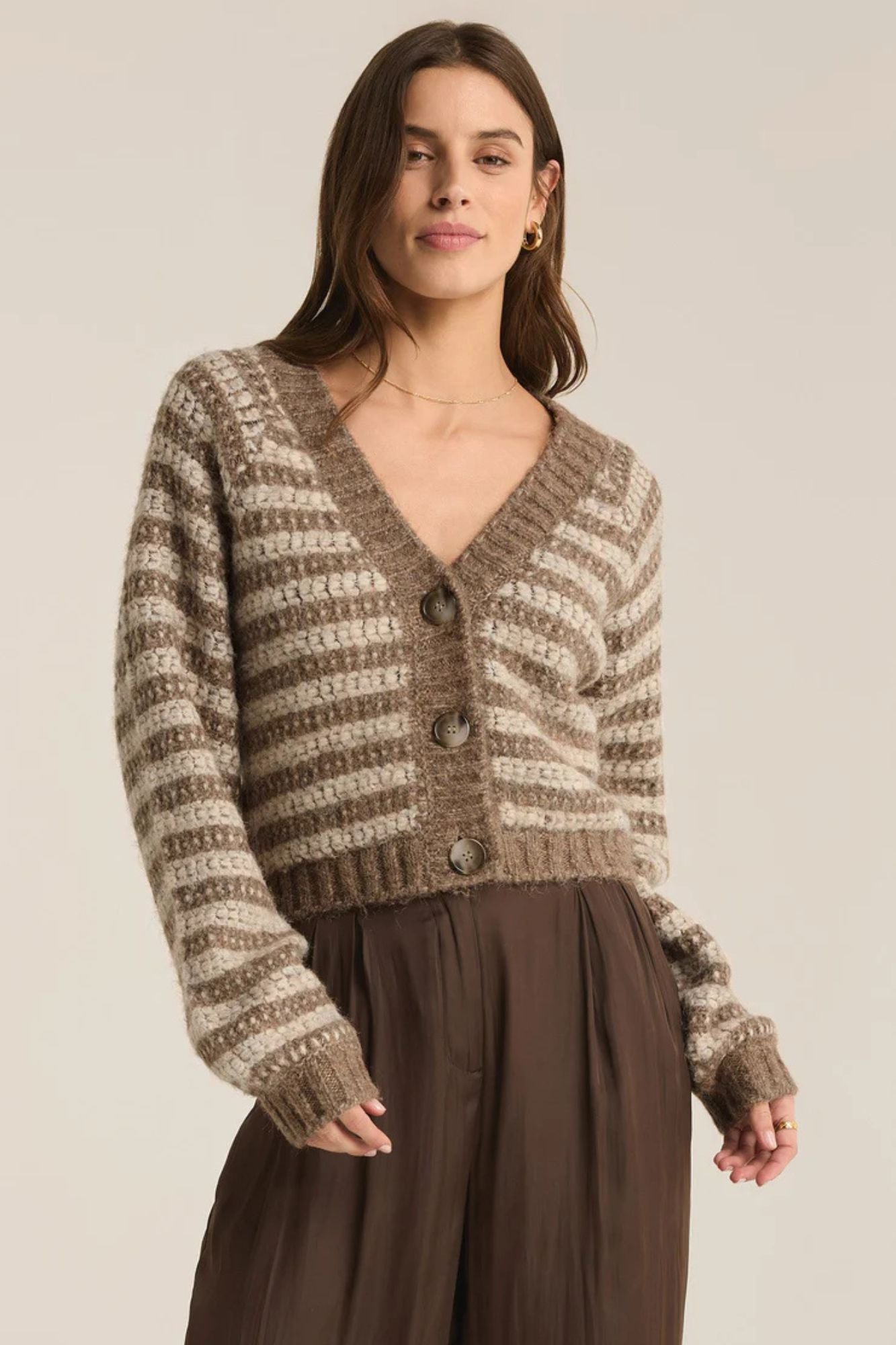 Este Metallic Cardigan