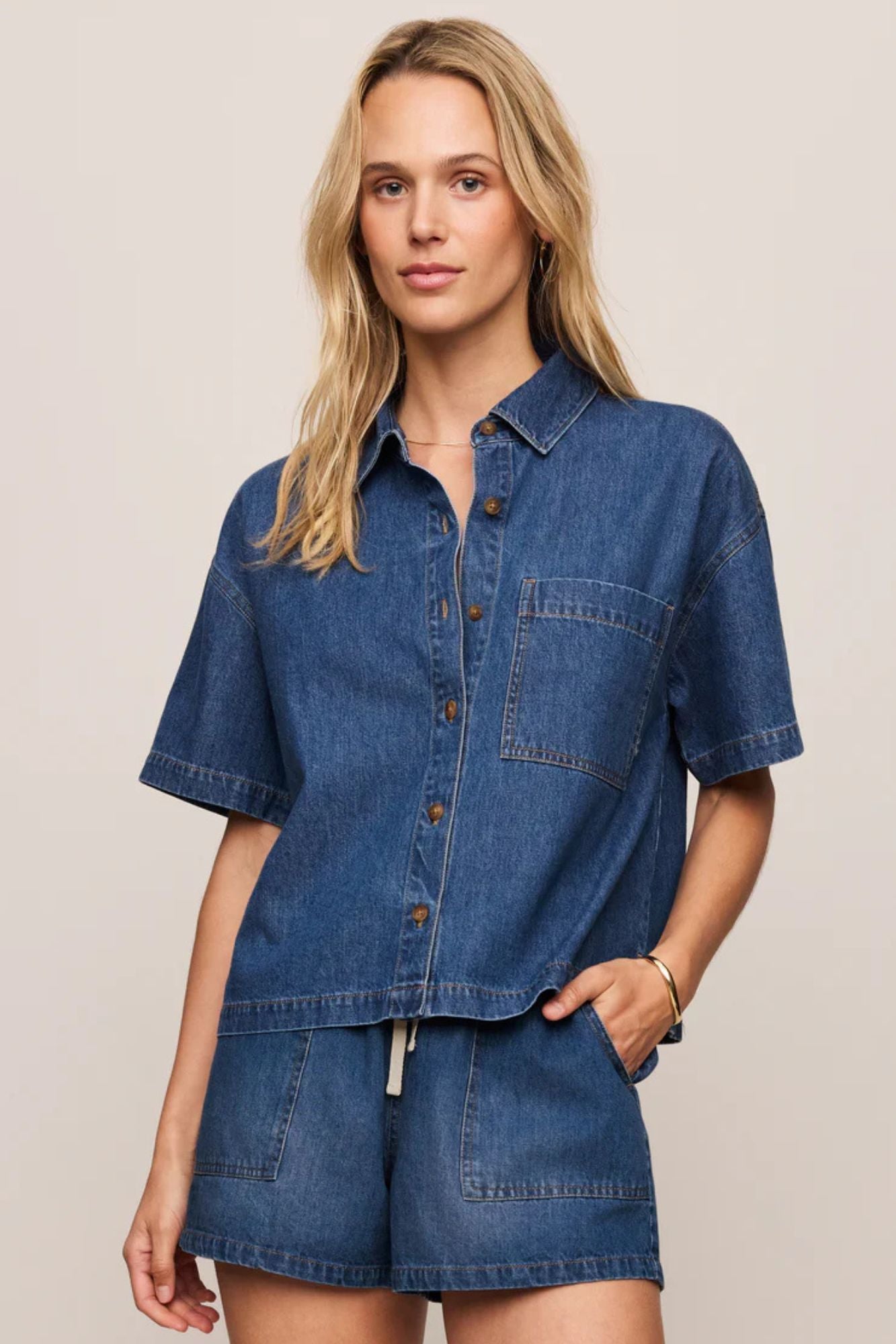 Everyday Denim Button Up