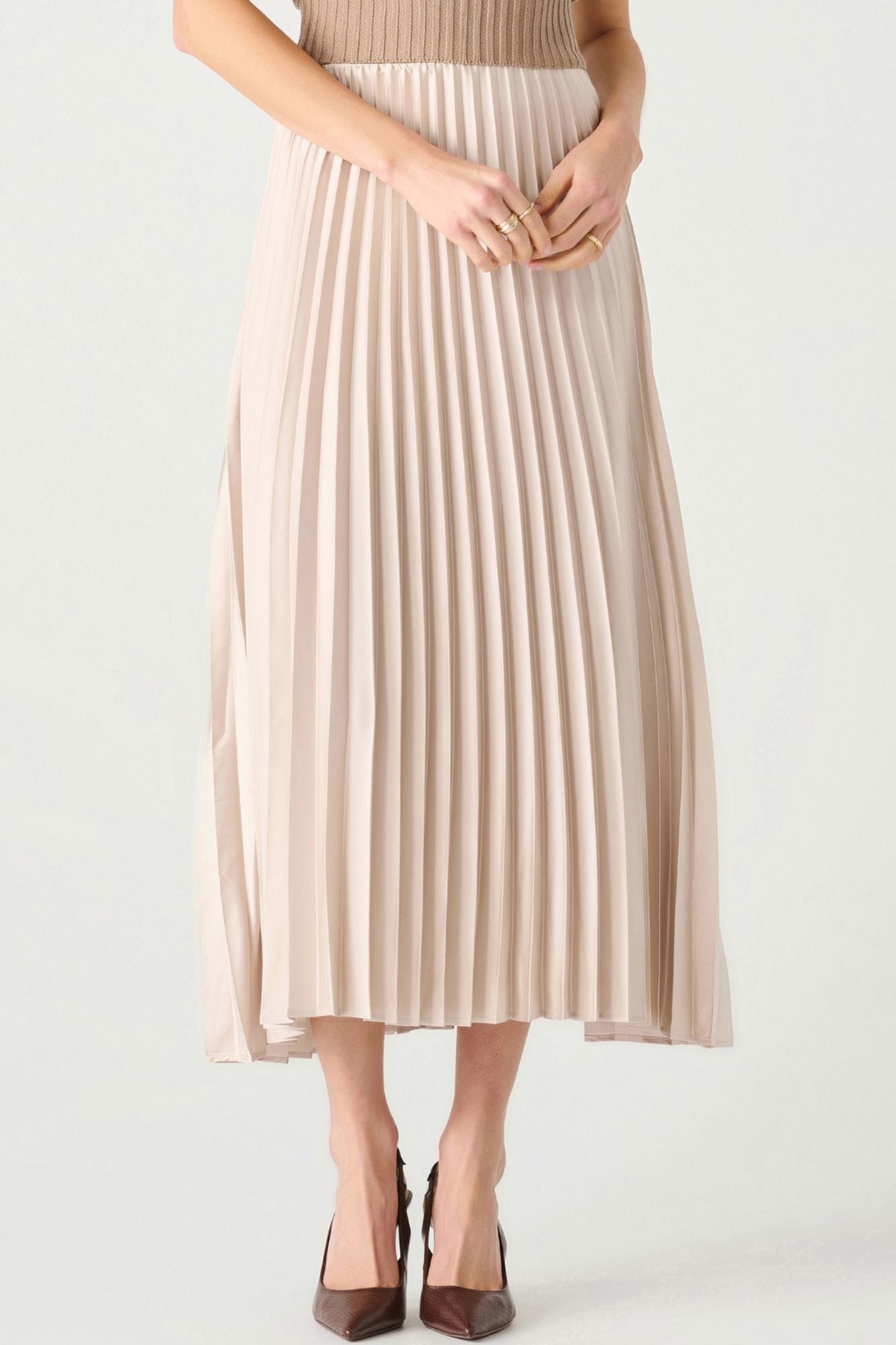 Noel Pleated Maxi Skirt