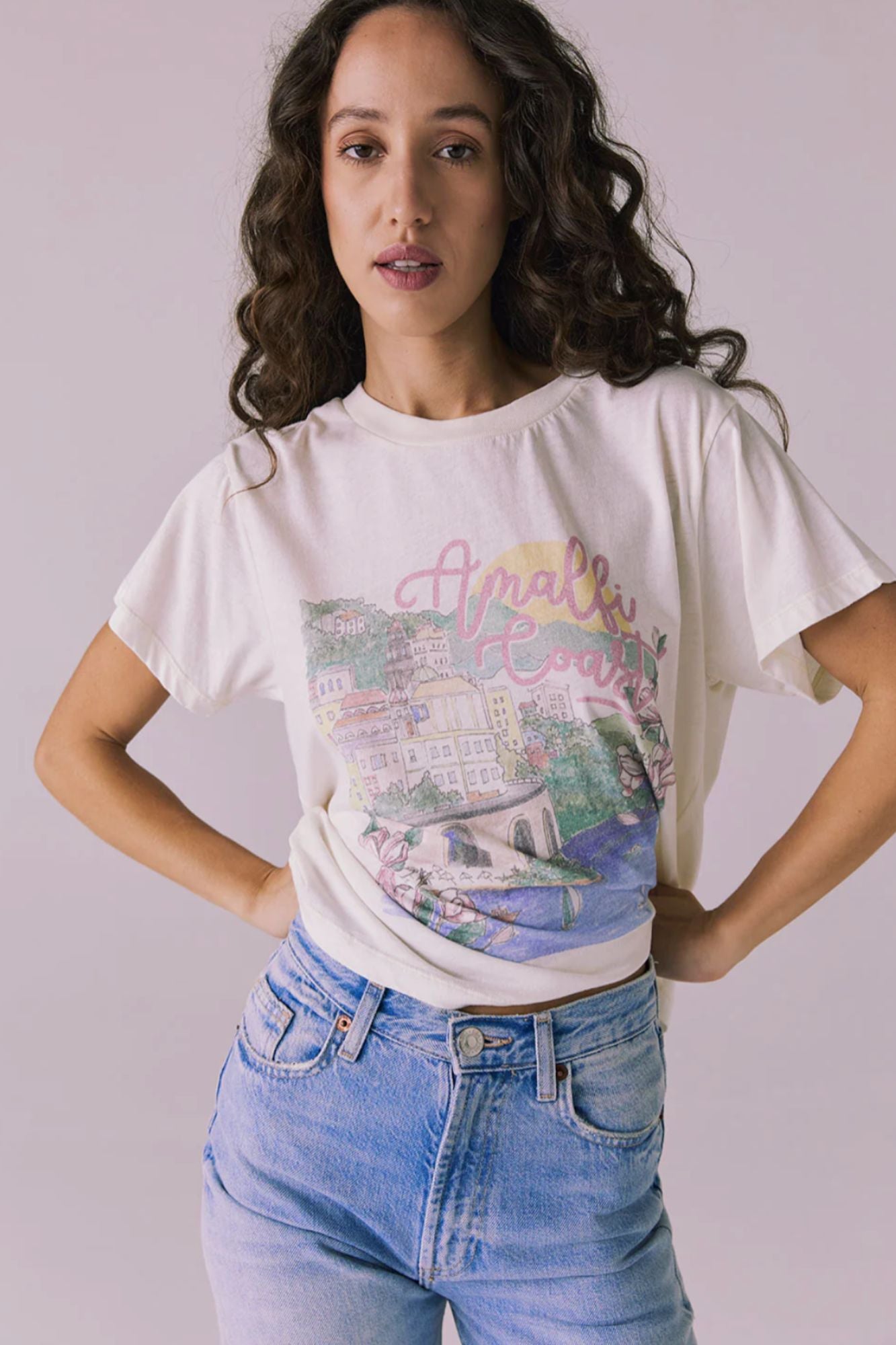 Amalfi Coast Floral Tee