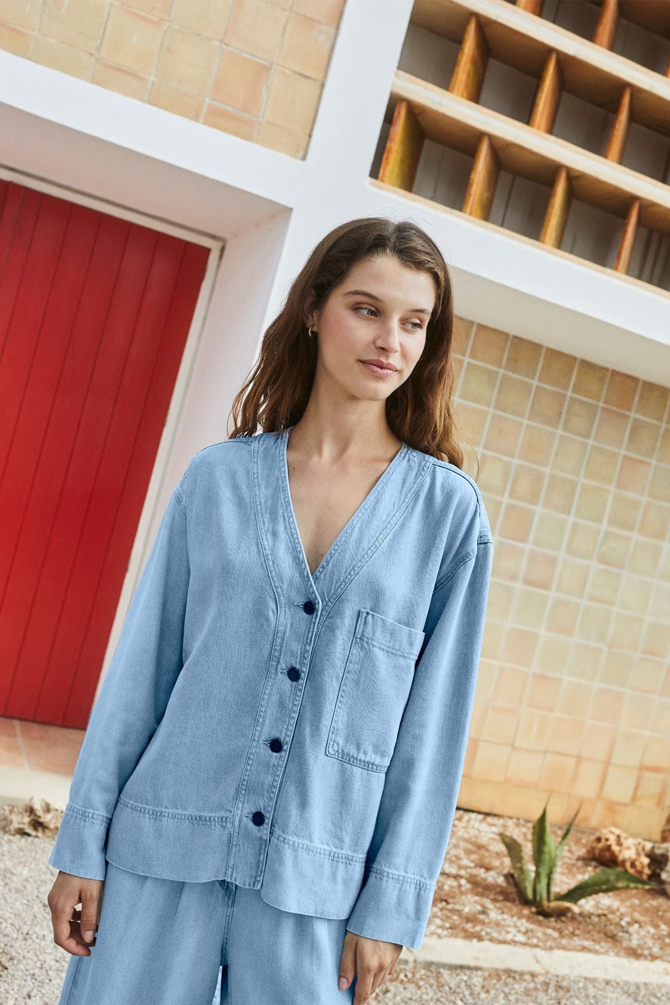 Denim - Effect Overshirt