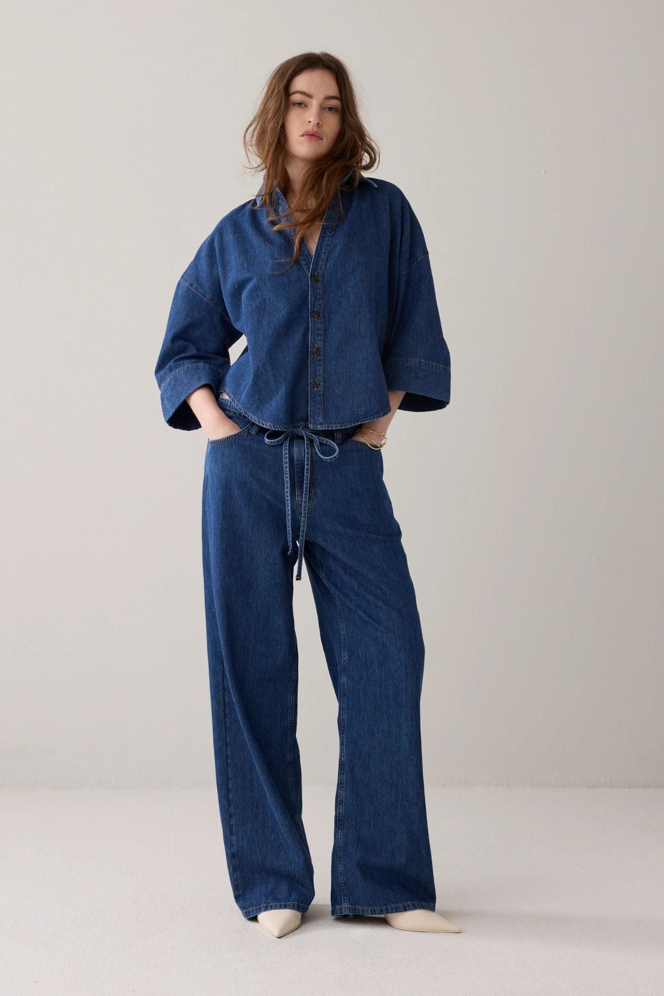 Denim Kimono Blouse