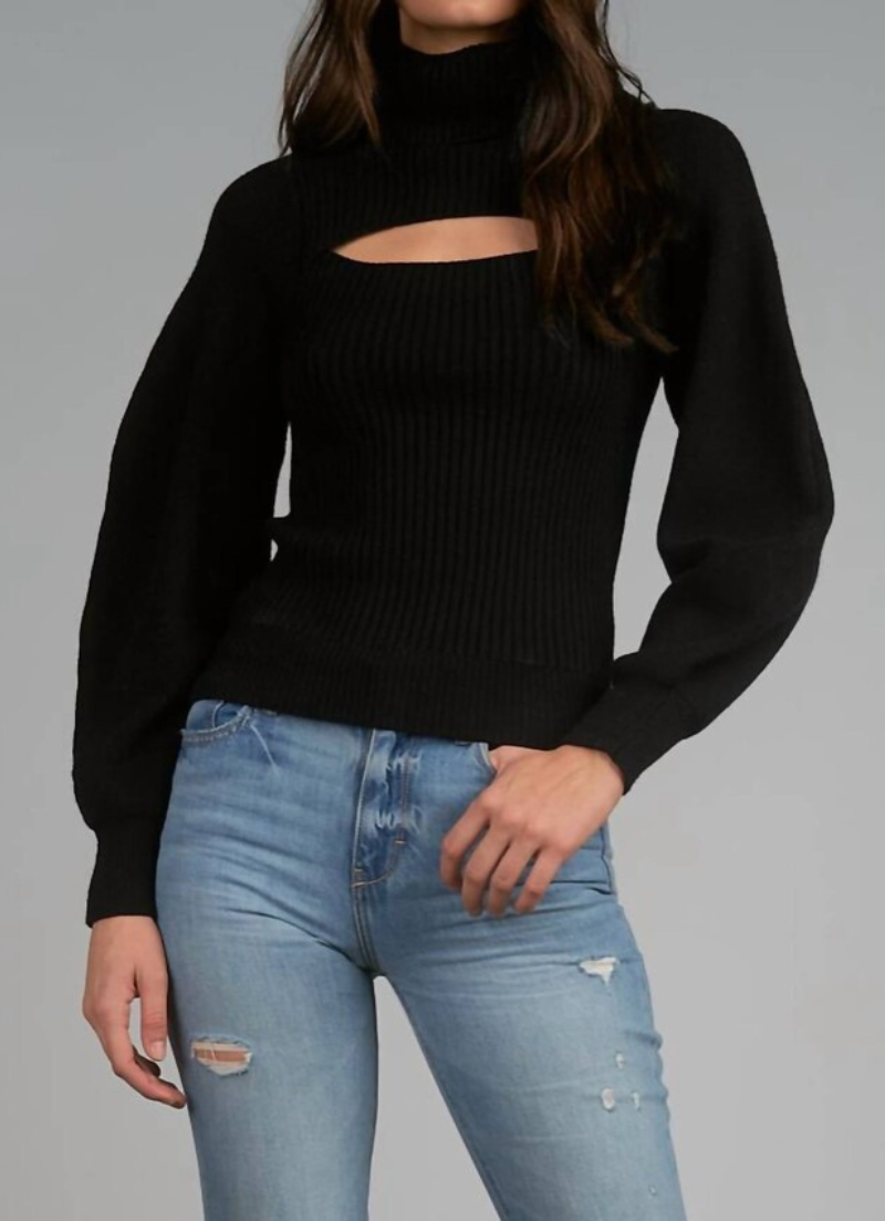 Sweater Turtleneck Cut-Out
