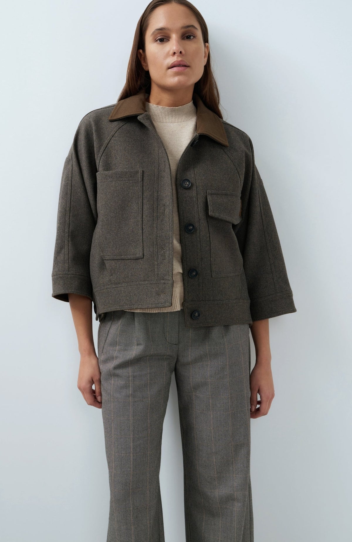 Oversized Wool Mix Jacket