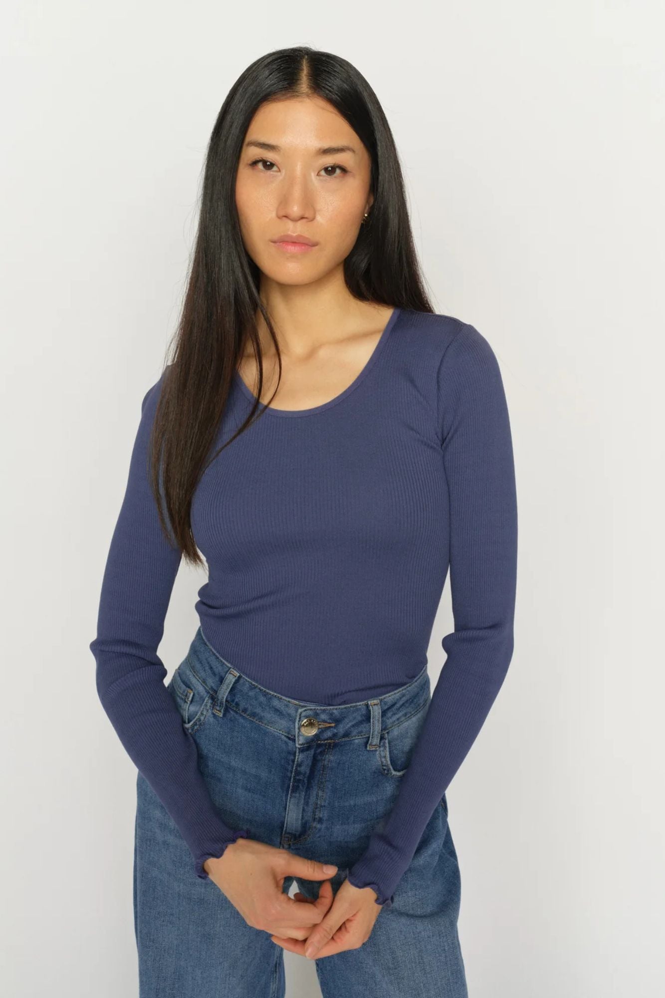 Elaine Seamless Silk Long Sleeve Tee