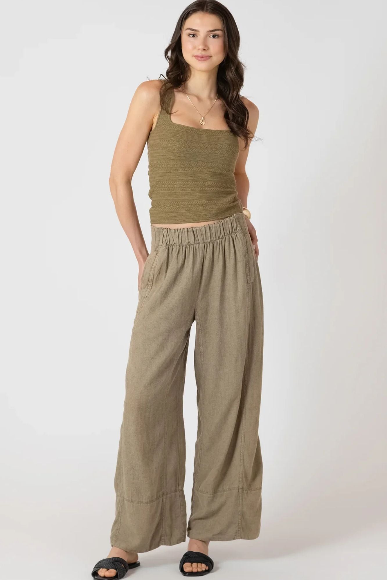 Wide Leg Linen Pant