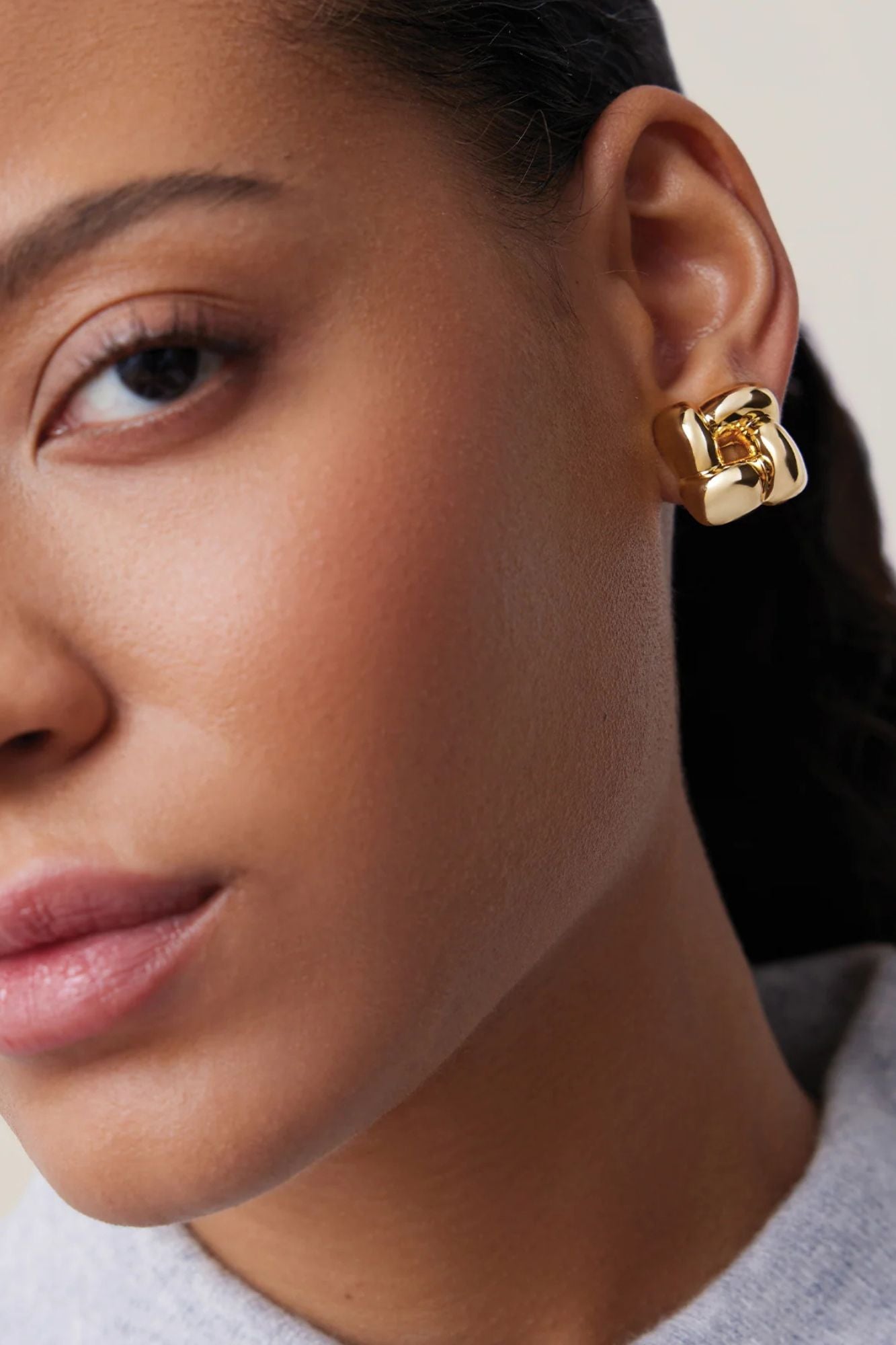 Small Woven Square Earrings