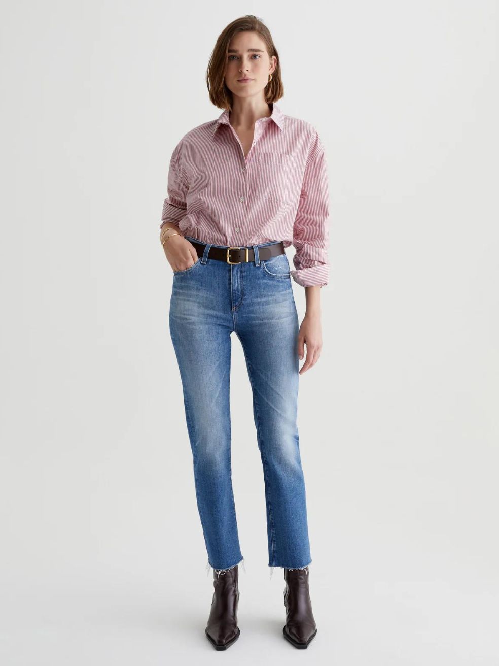 Saige High-Rise Straight Crop