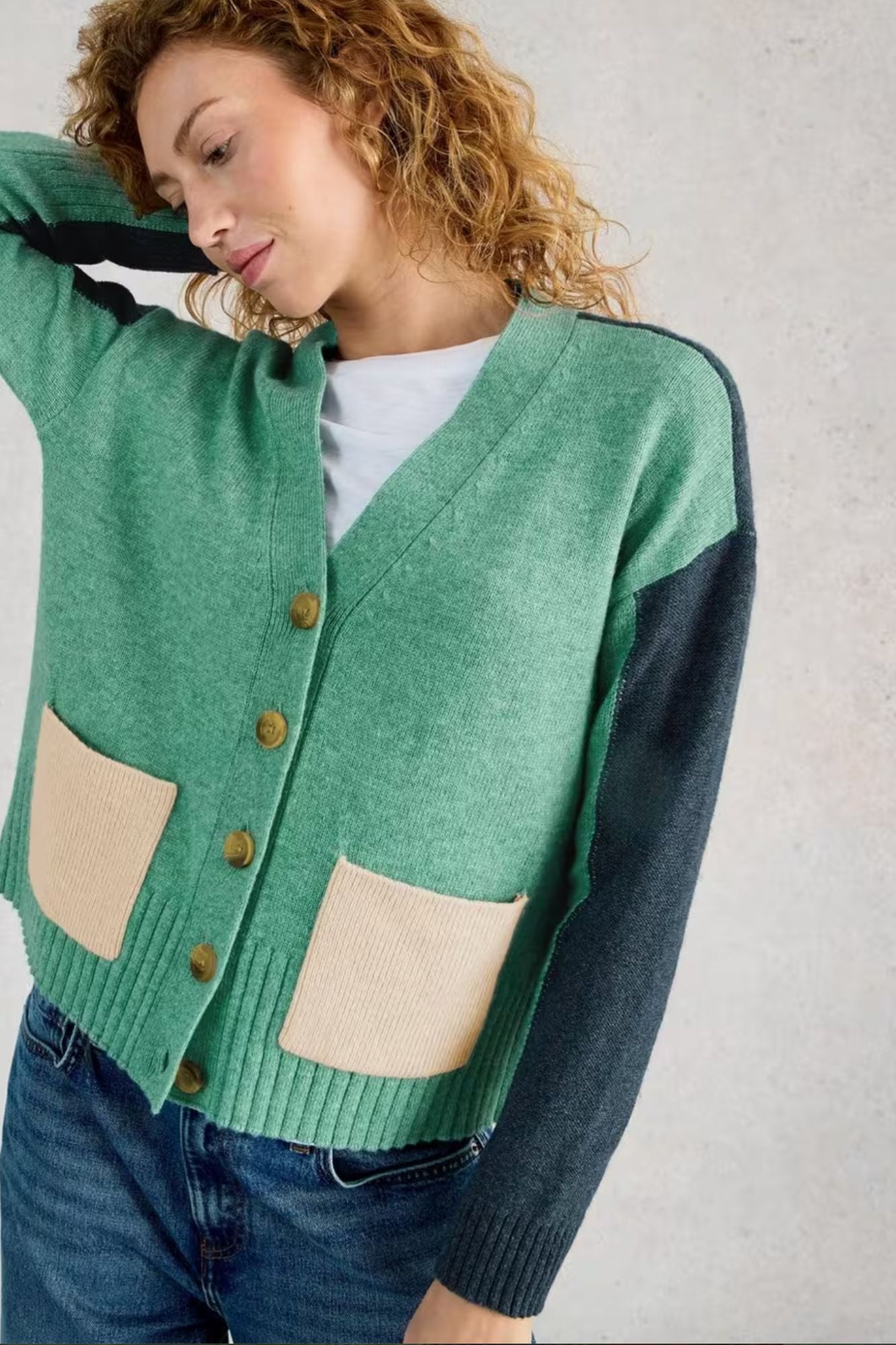 Mary Colour Block Cardi