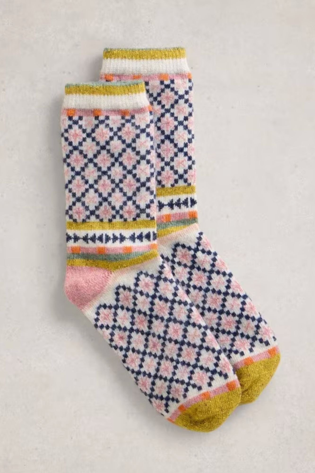 Star Fairisle Wool Sock