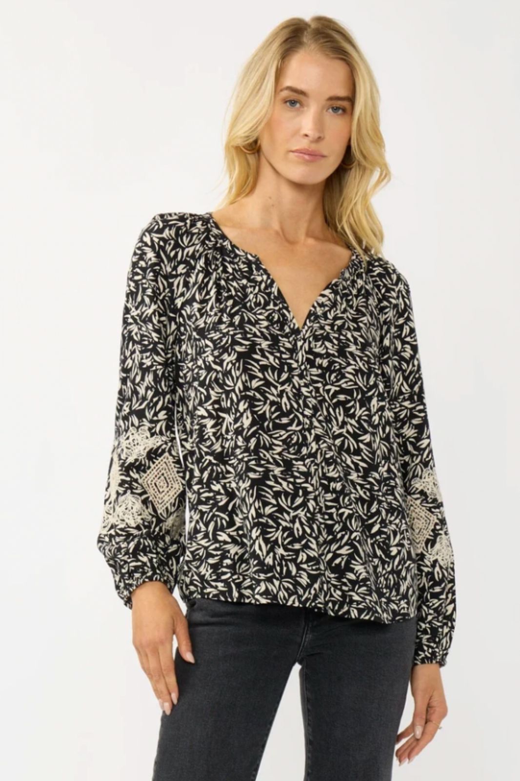 Raglan Button Down Blouse
