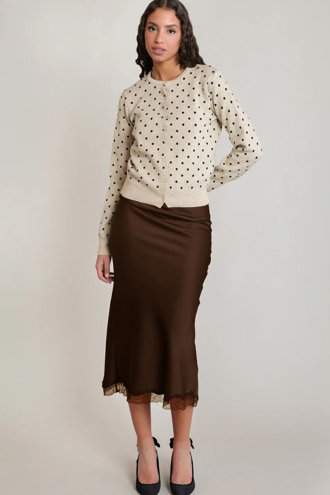 Satin Lace Skirt